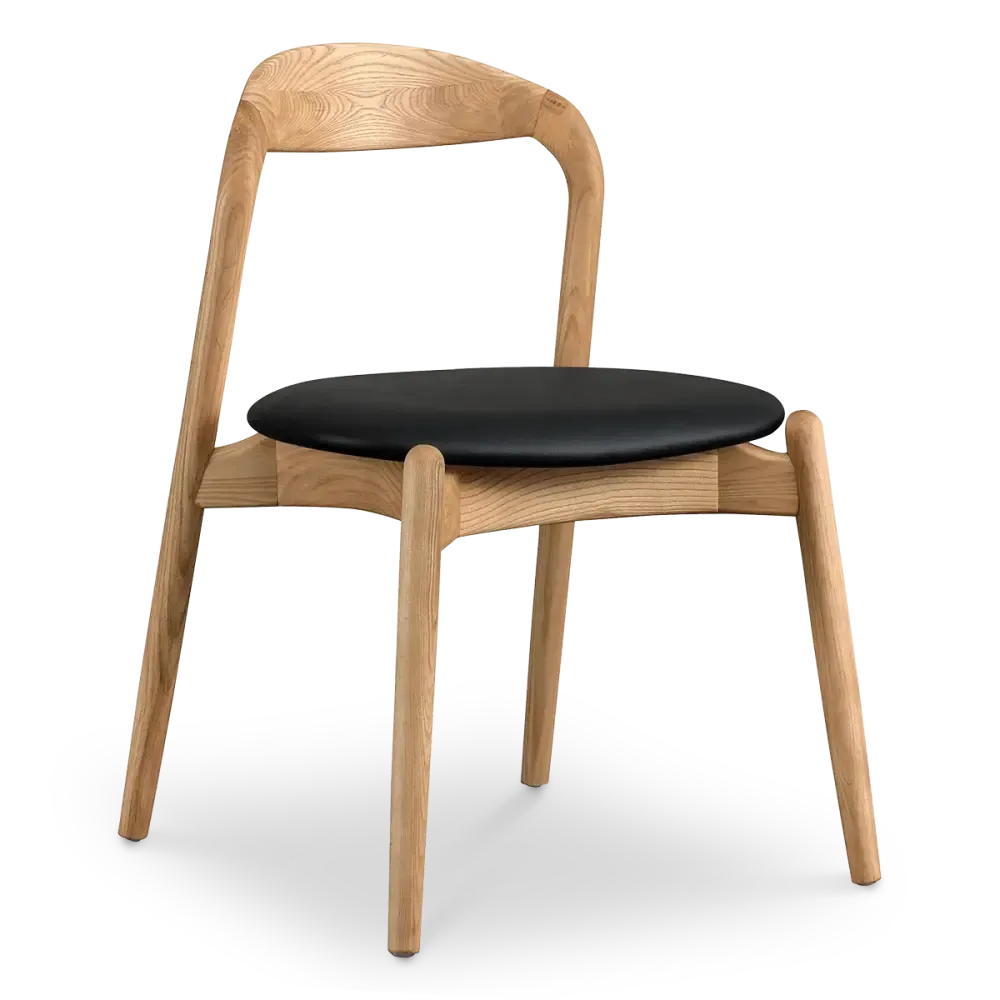 specificaties-bow-eetkamerstoel-essenhout-zwart leer 