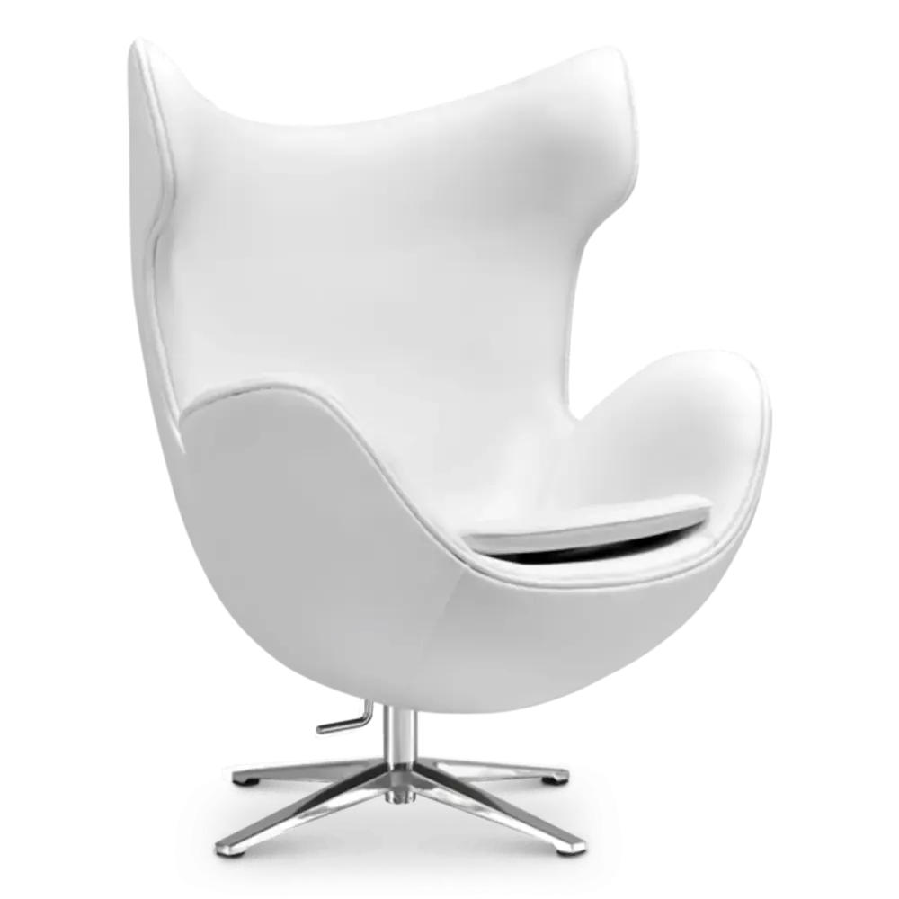 specificaties flag chair wit leer chrome onderstel