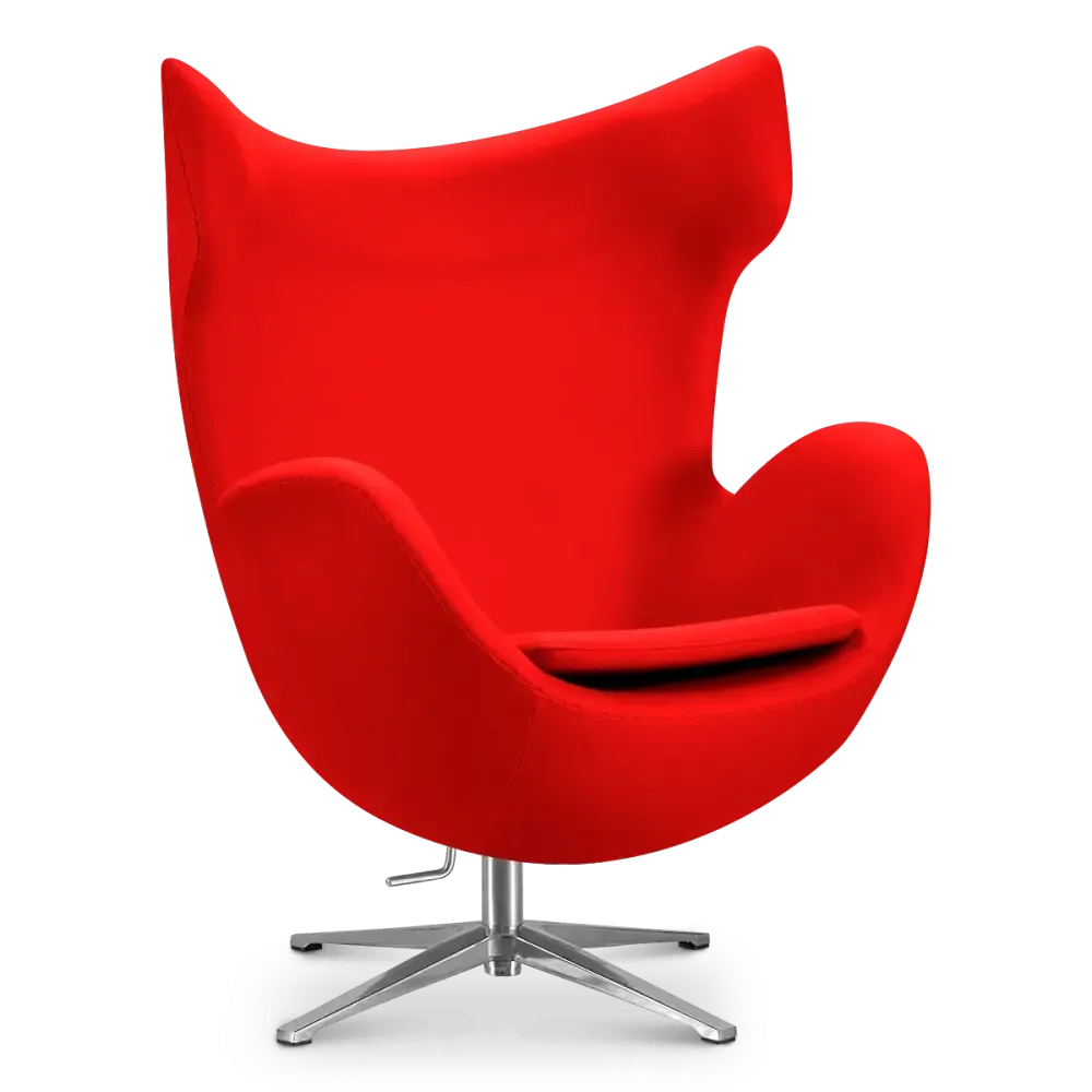 specificaties flag chair rood kasjmier chrome onderstel 