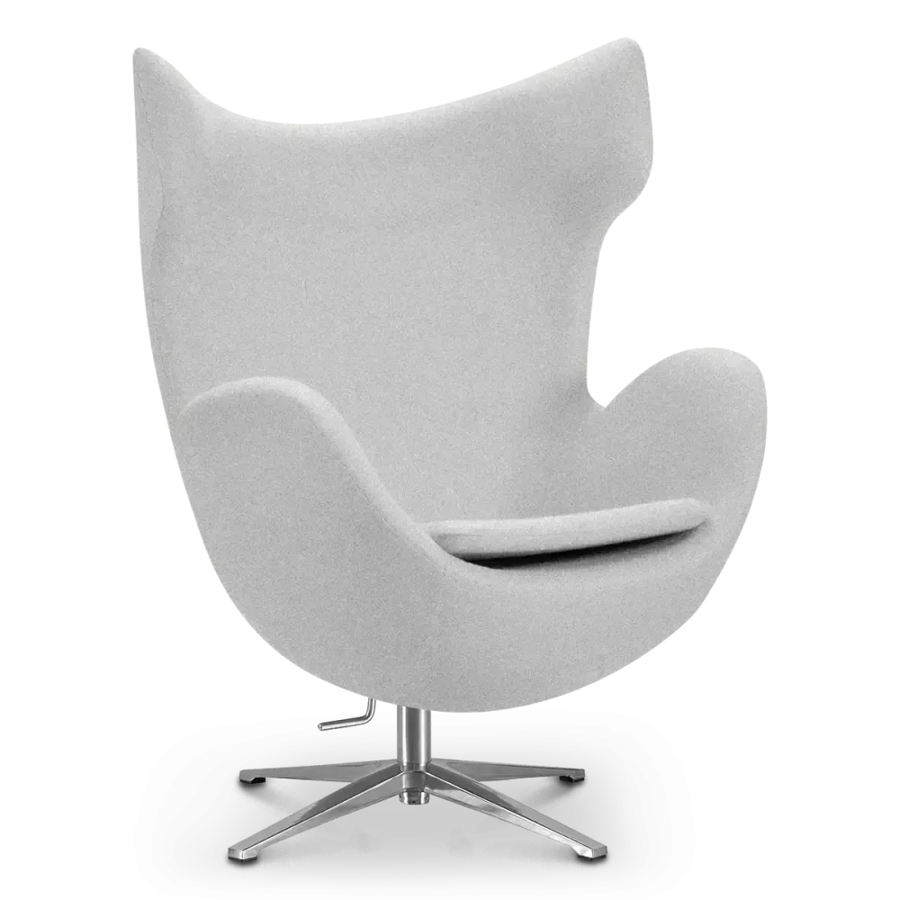specificaties flag chair grijs kasjmier chrome onderstel    