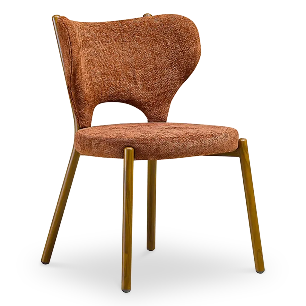 specificaties-cho-eetkamerstoel-walnoot poot-terracotta chenille 
