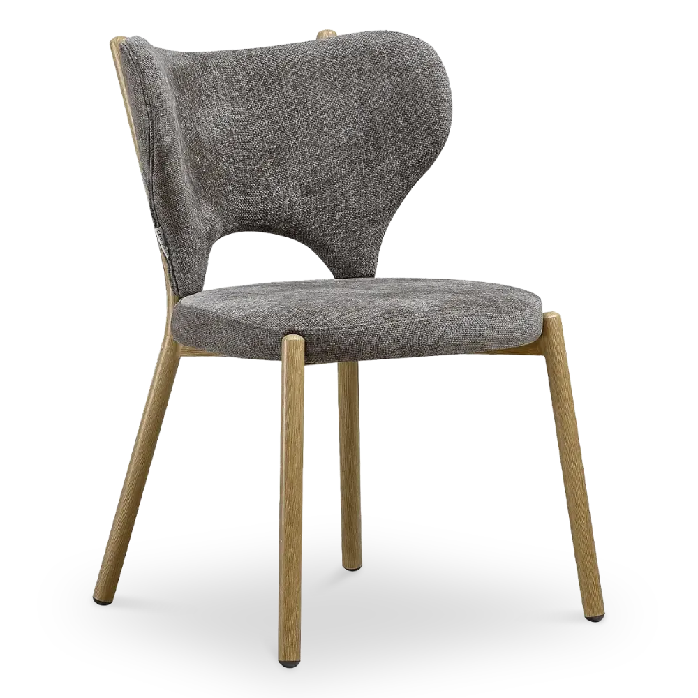 specificaties-cho-eetkamerstoel-eiken poot-grijs bruin chenille