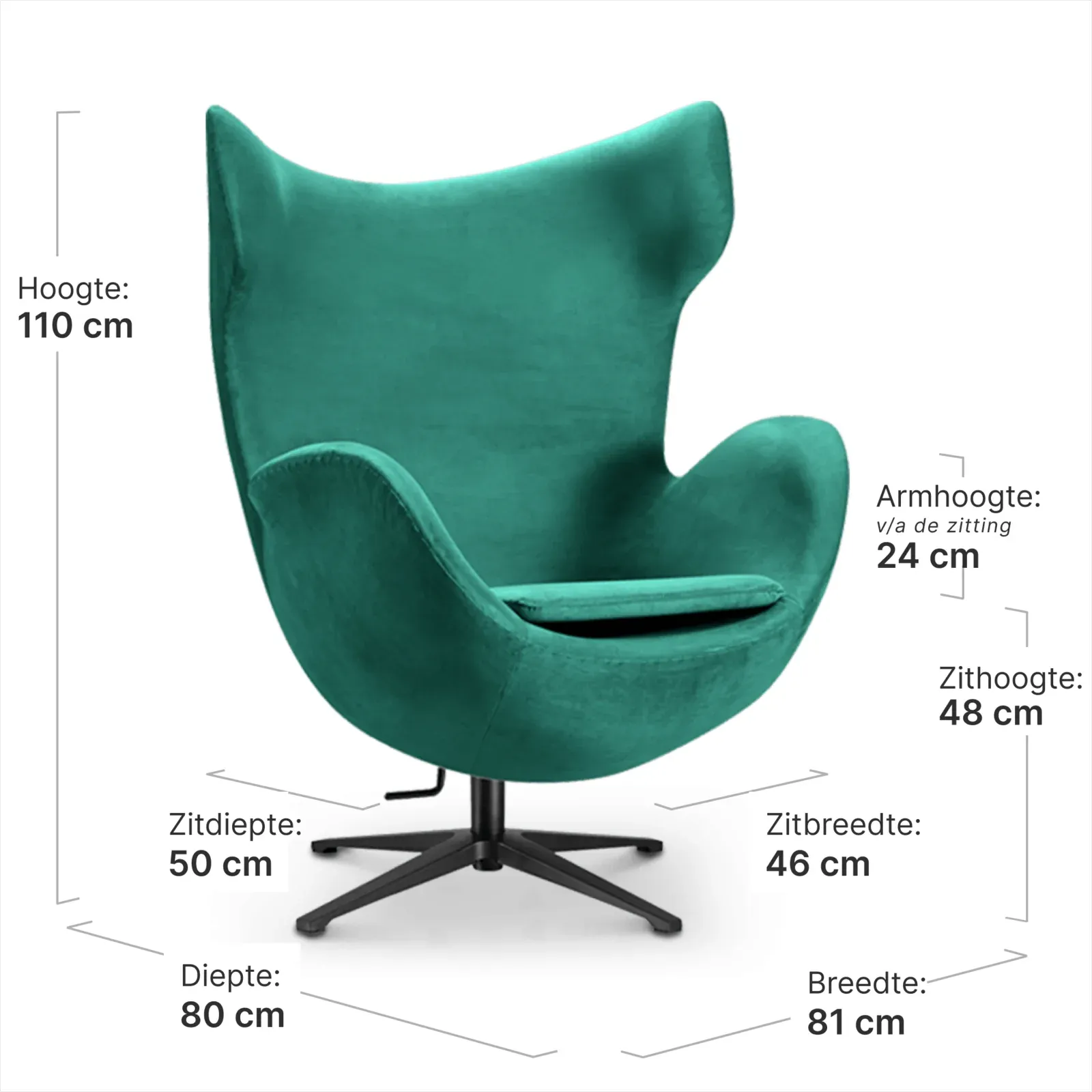 Flag Chair Groen Velvet