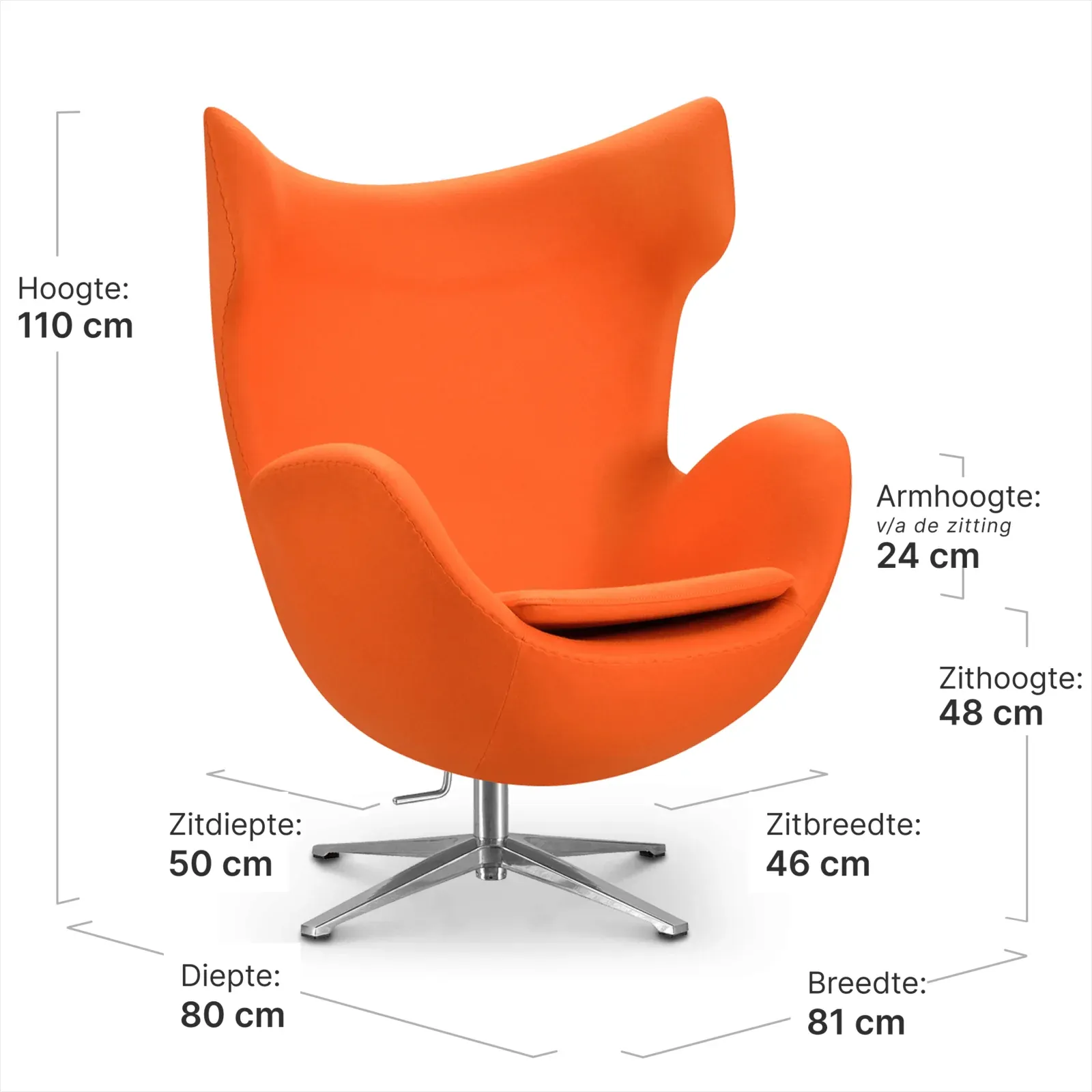 Flag Chair Oranje Kasjmier