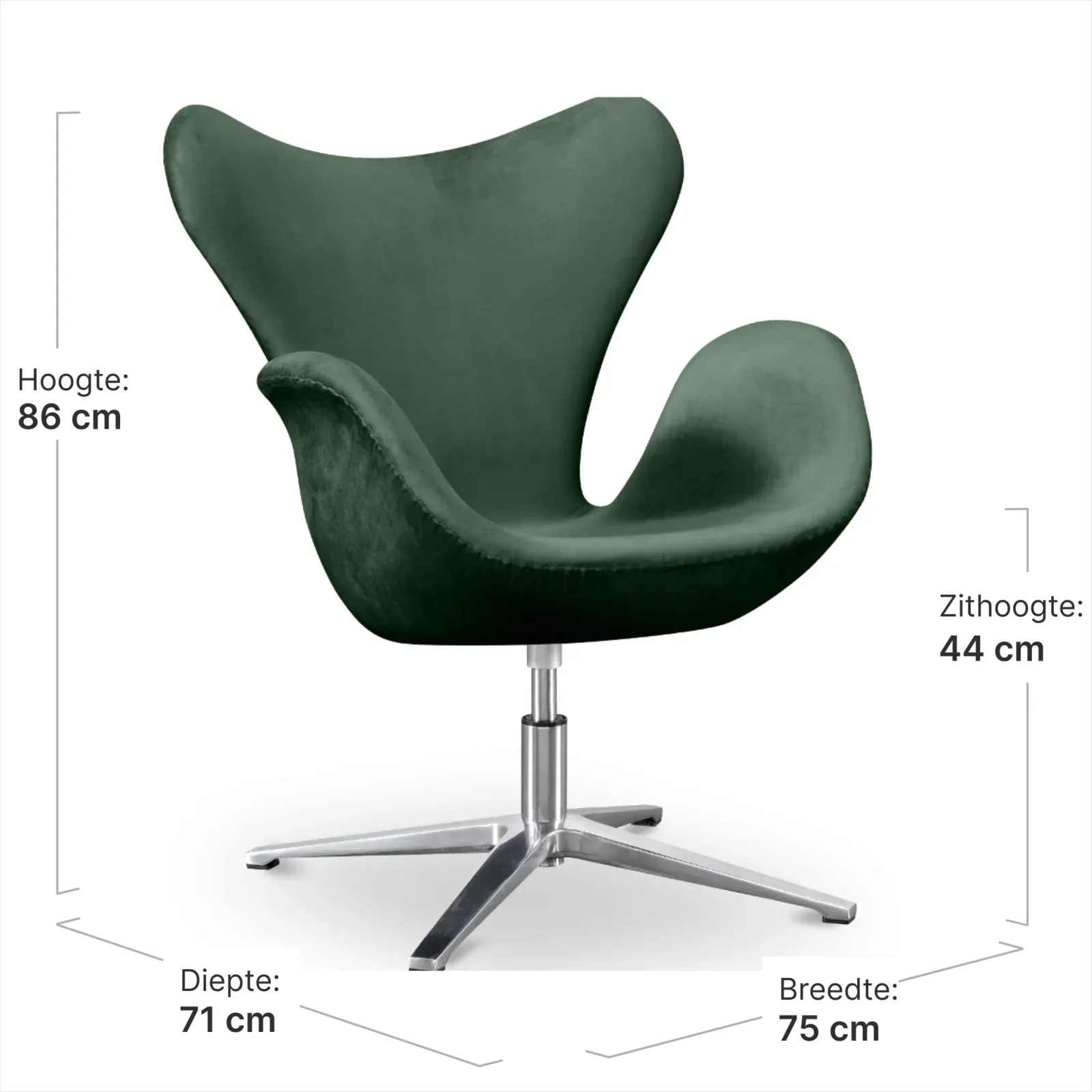 Sean Chair Groen Velvet