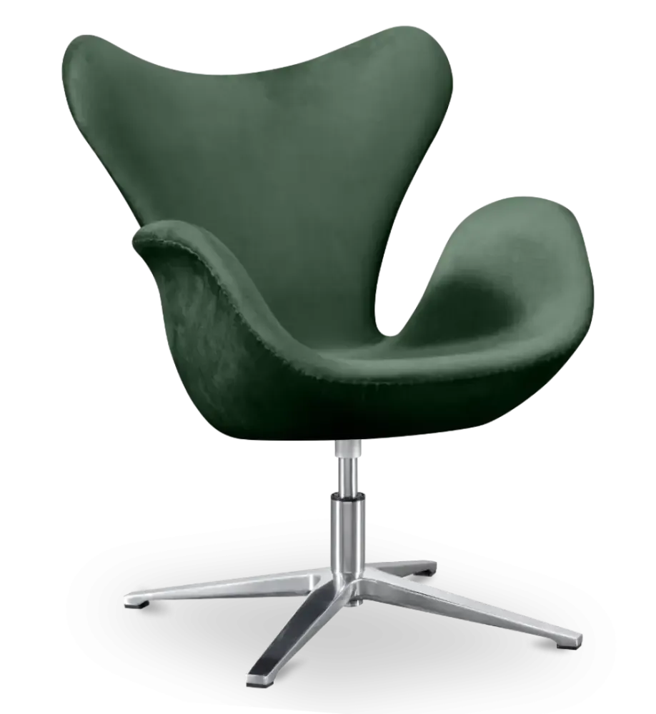 specificaties sean chair groen velvet chrome poot