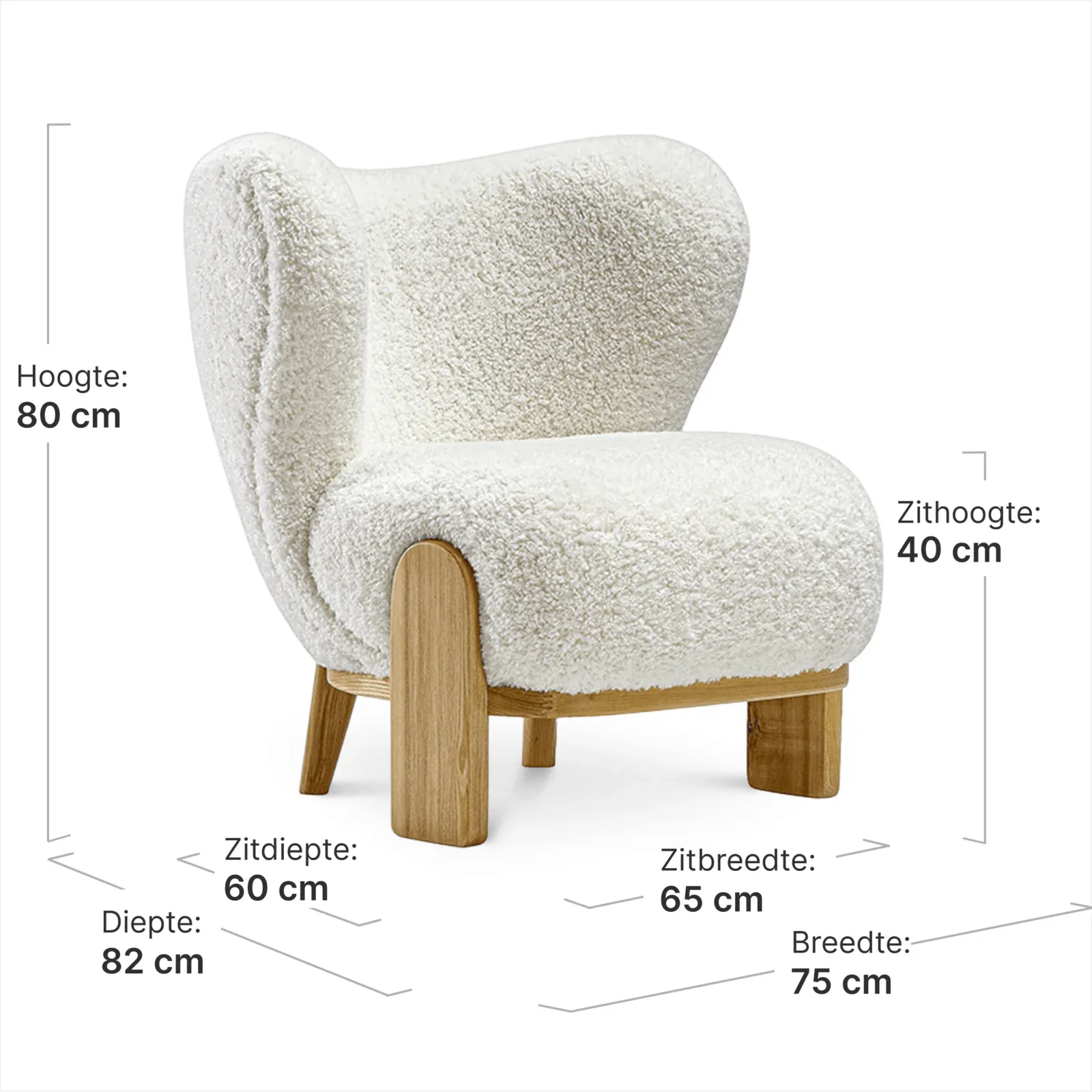 Little Kita Fauteuil Wit | Essen Pootjes