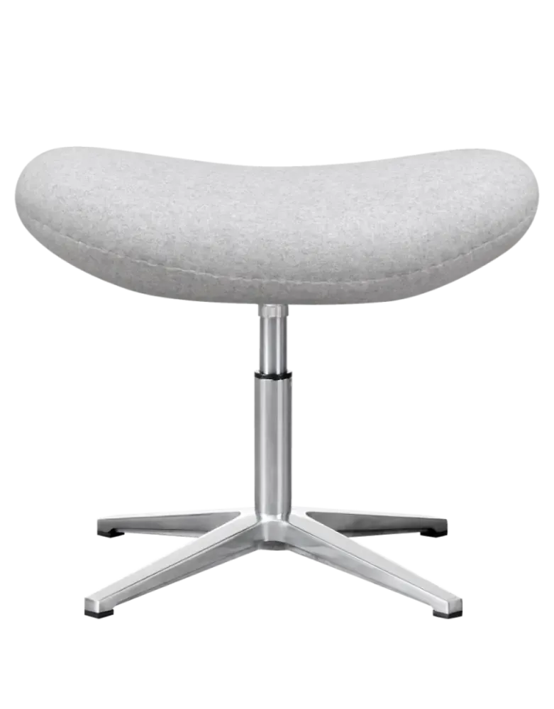 Flegg Ottoman / Hocker Licht Grijs Kasjmier