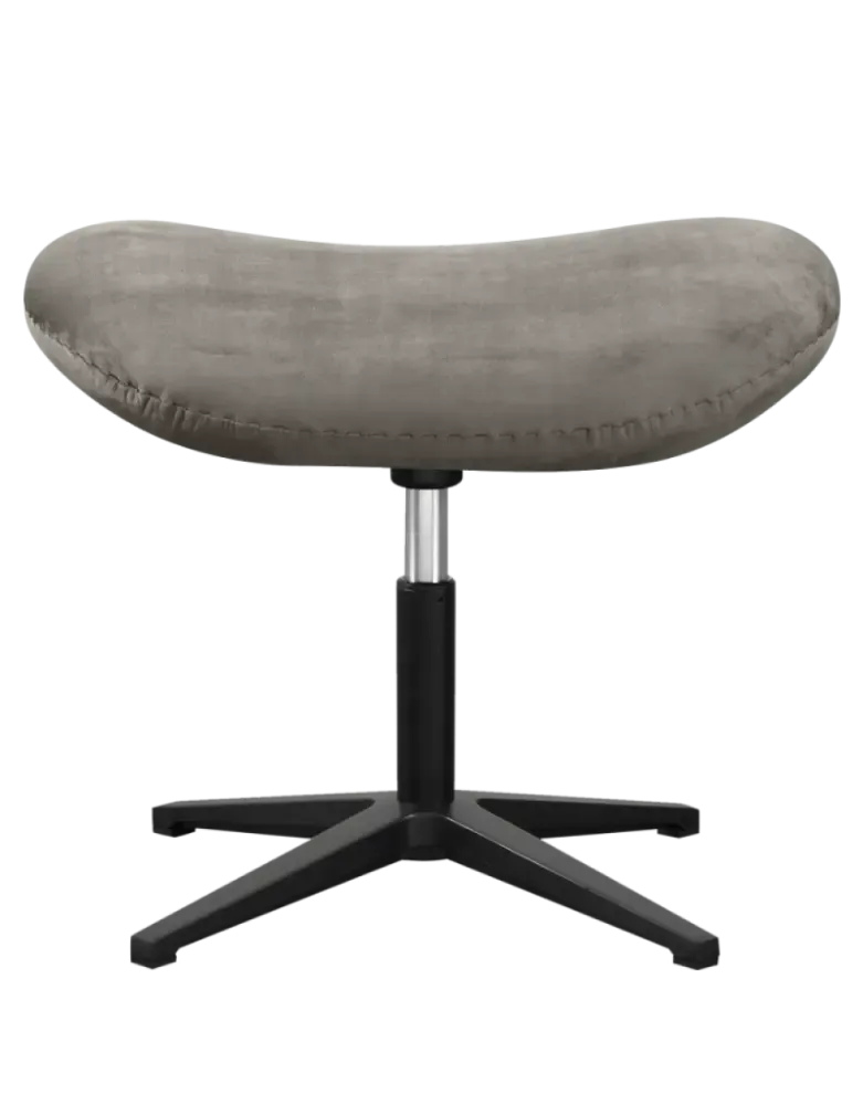 Flegg Ottoman / Hocker Elegant Silver Velvet