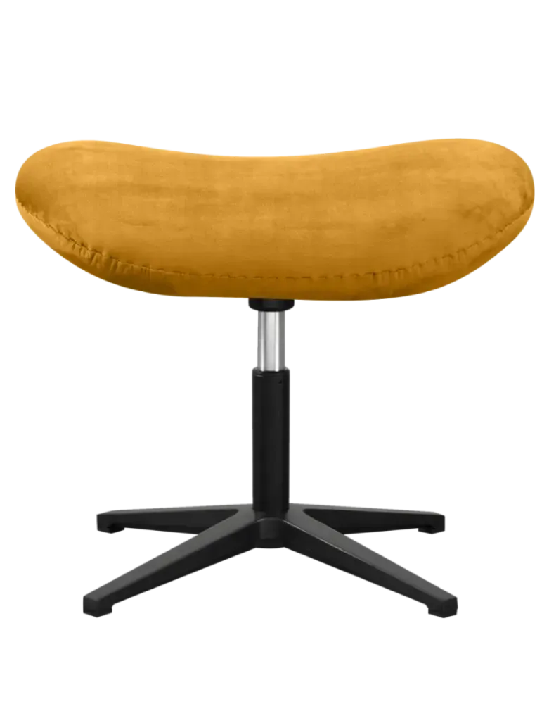 Flegg Ottoman Okergold Velvet