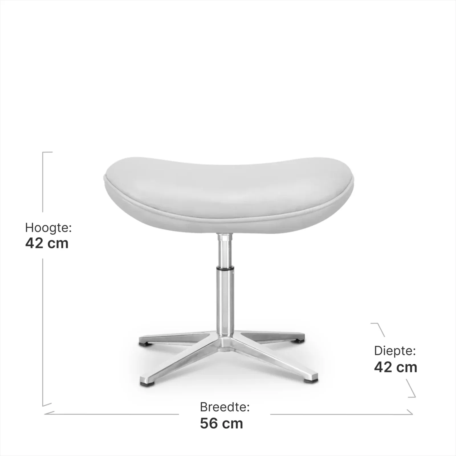 Flag Chair Wit Leer