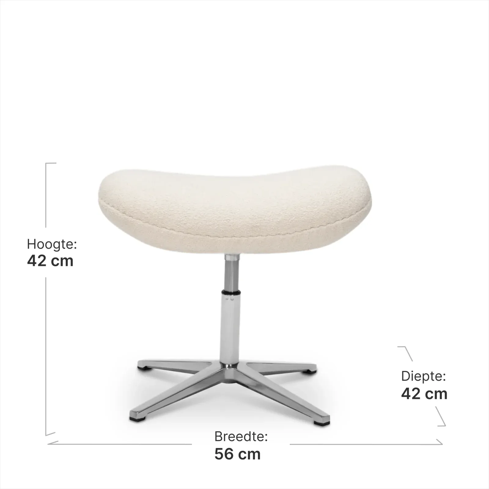 Flag Chair Wit Teddy Boucle