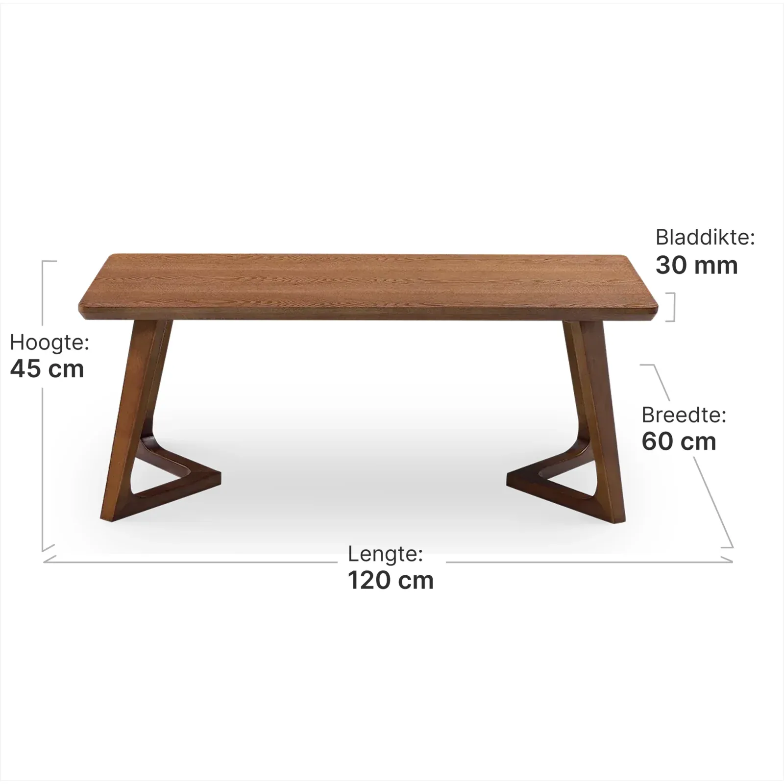 Salontafel Jensen Walnoot