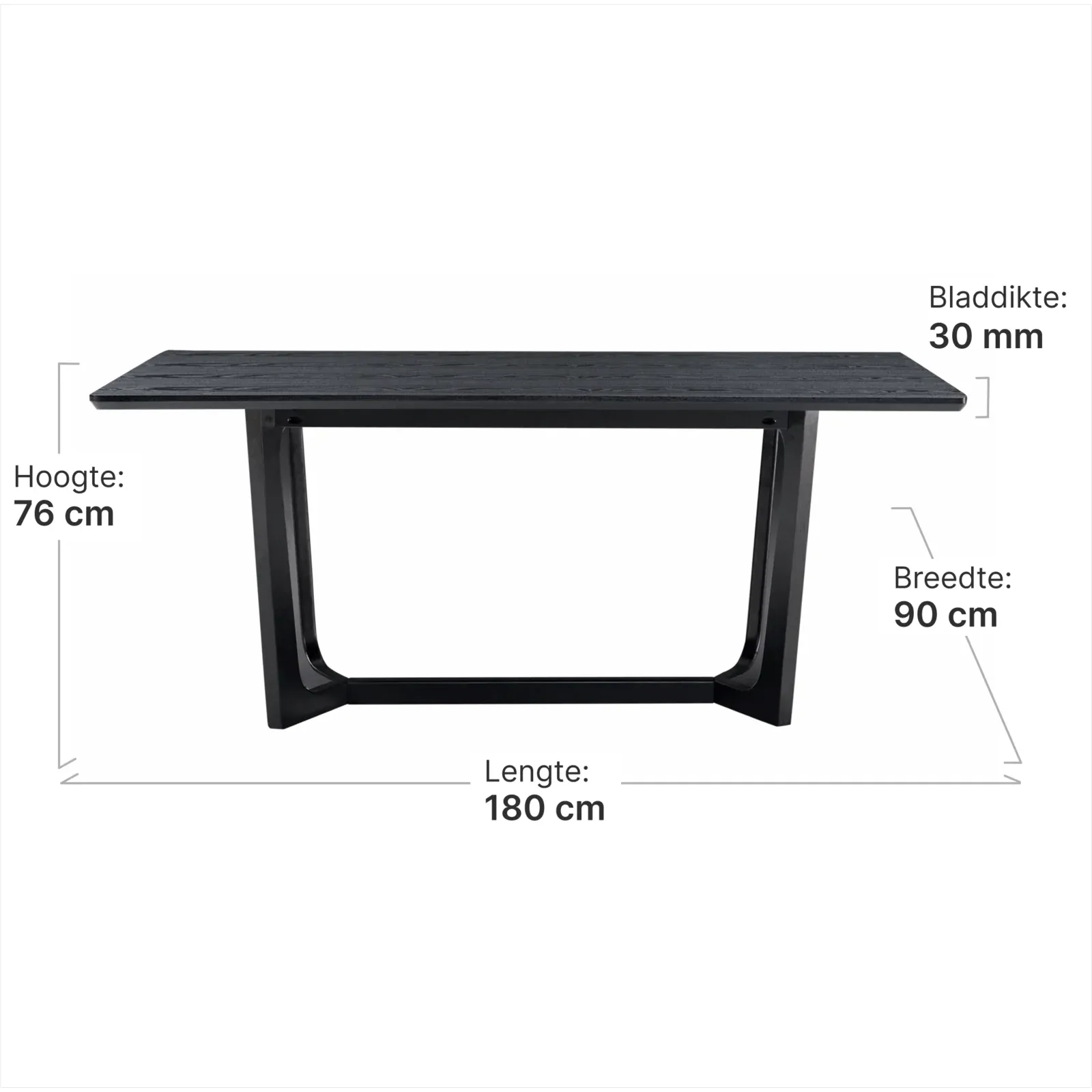 Eettafel Jensen Zwart Essen