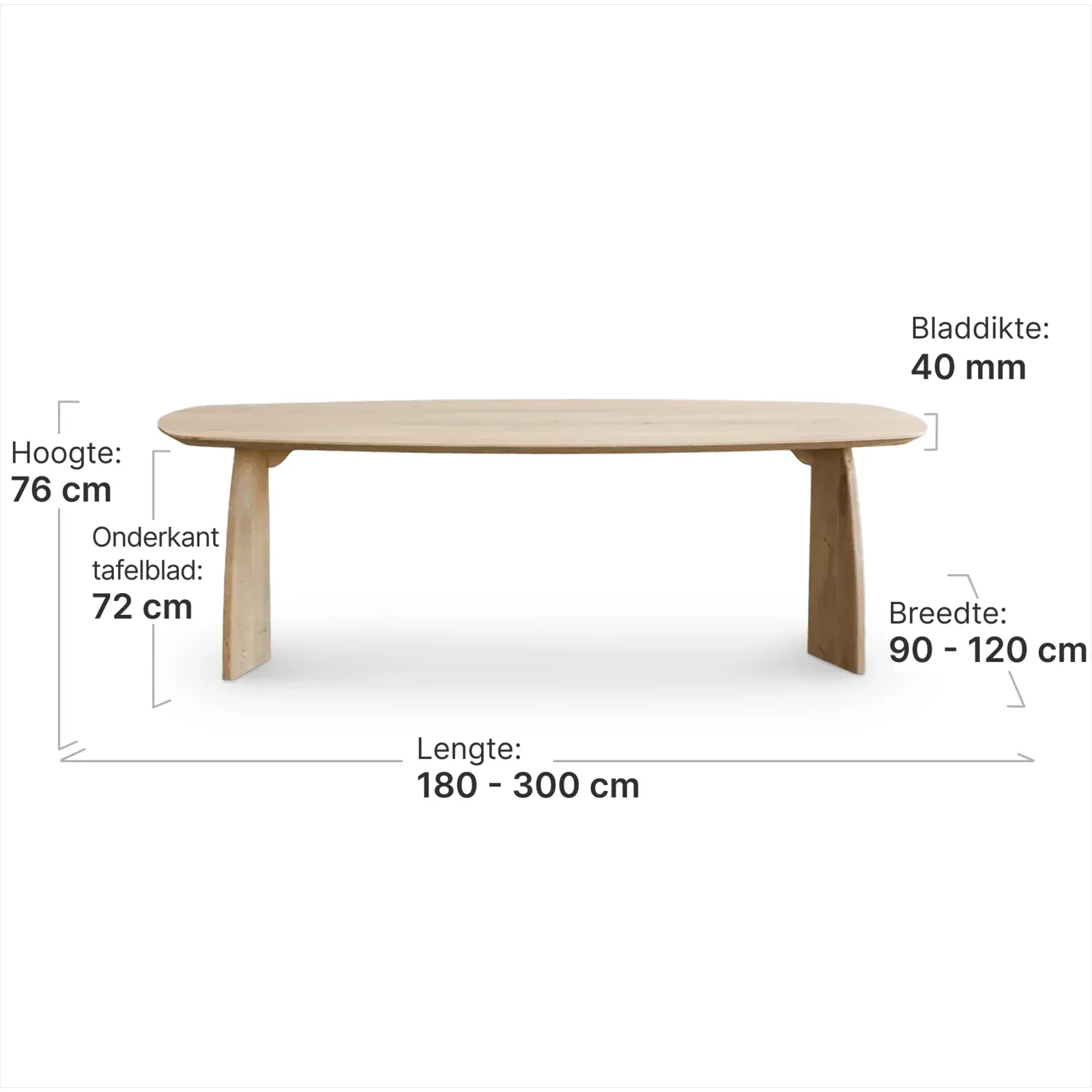 Cavel Nordic Curve Eettafel | Massief Eiken | Deens Ovaal