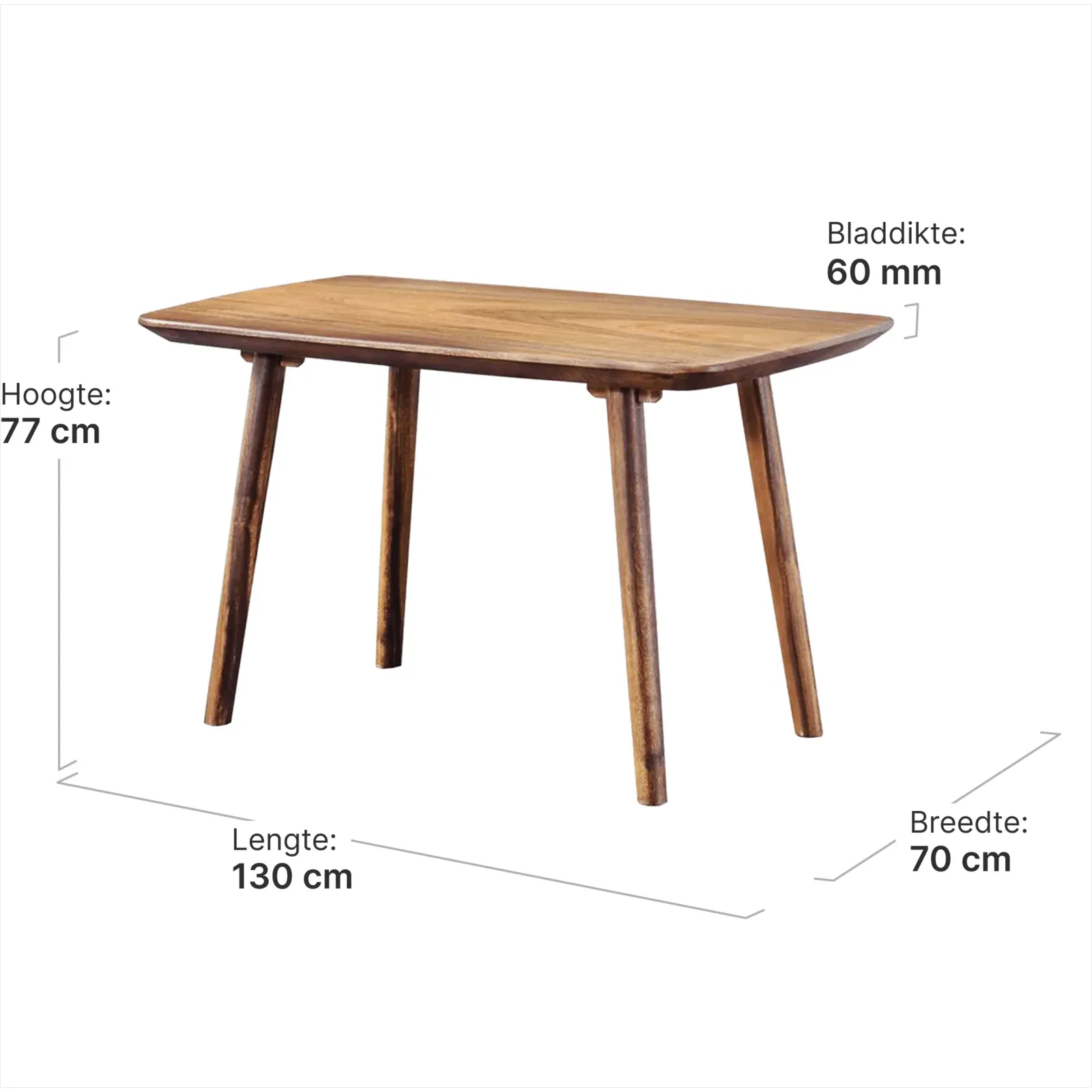 Cavel Deens Ovale Notenhouten Bureau | Scandolf