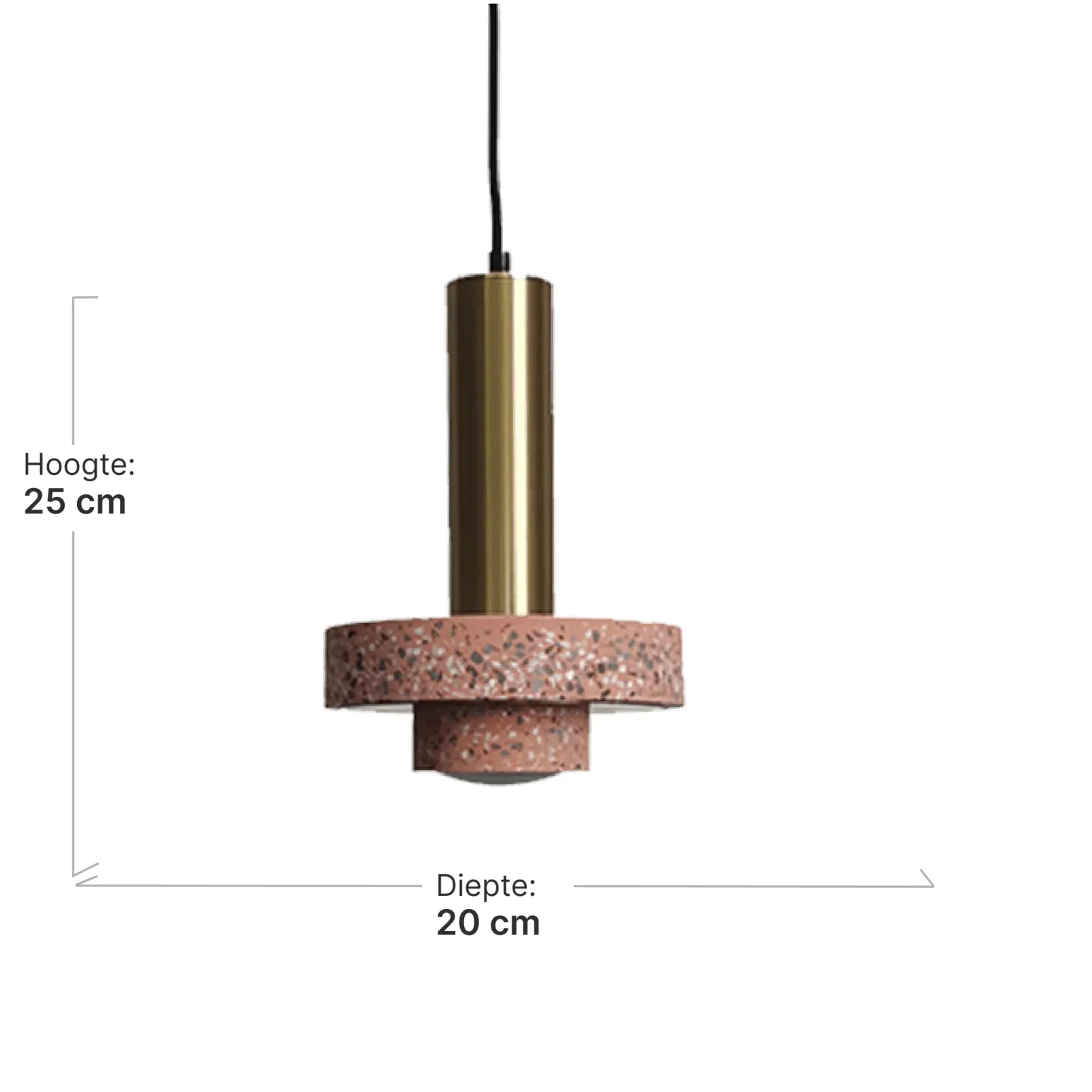 Hanglamp Terazzo | Zalm Roze