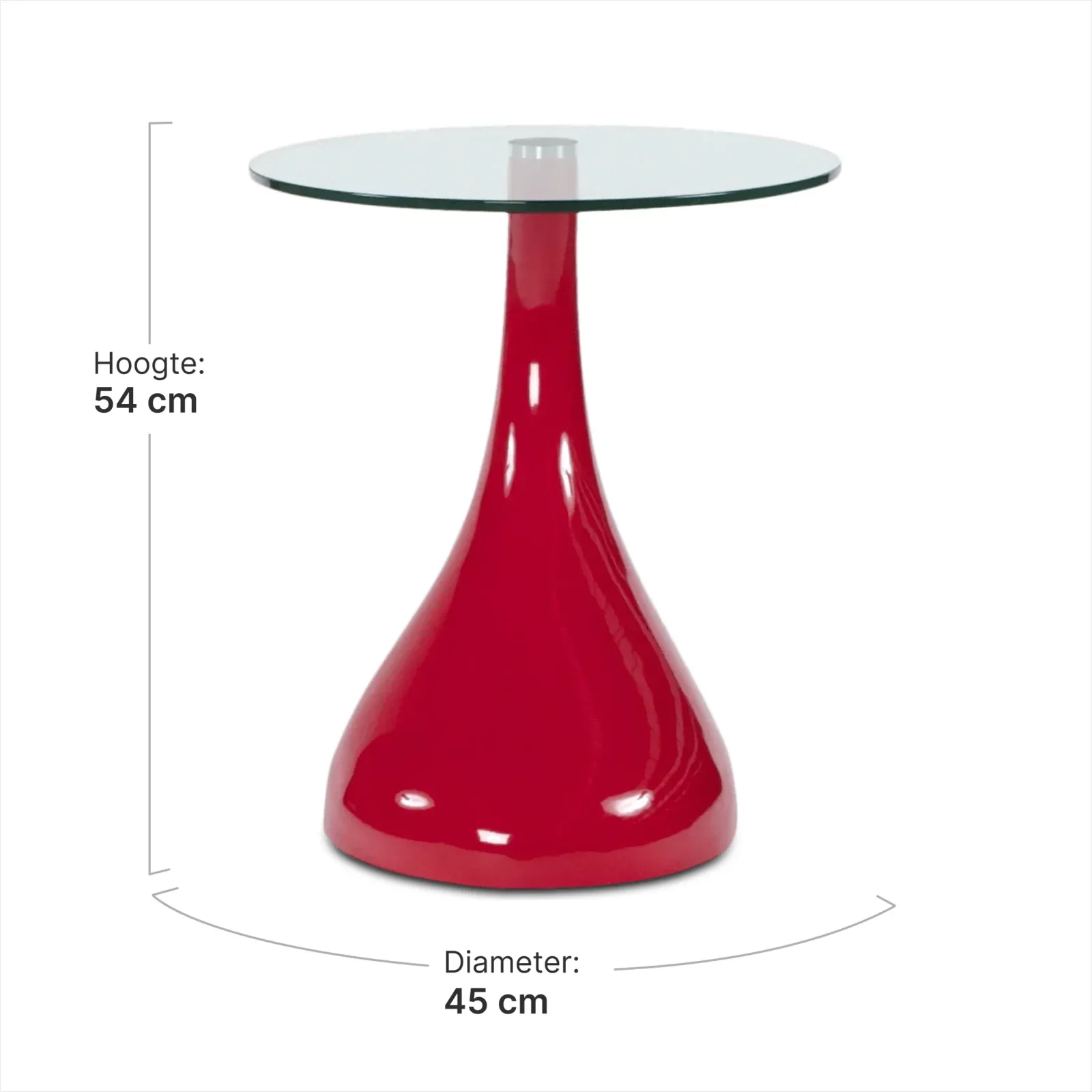Nuvigro Bijzettafel Rood