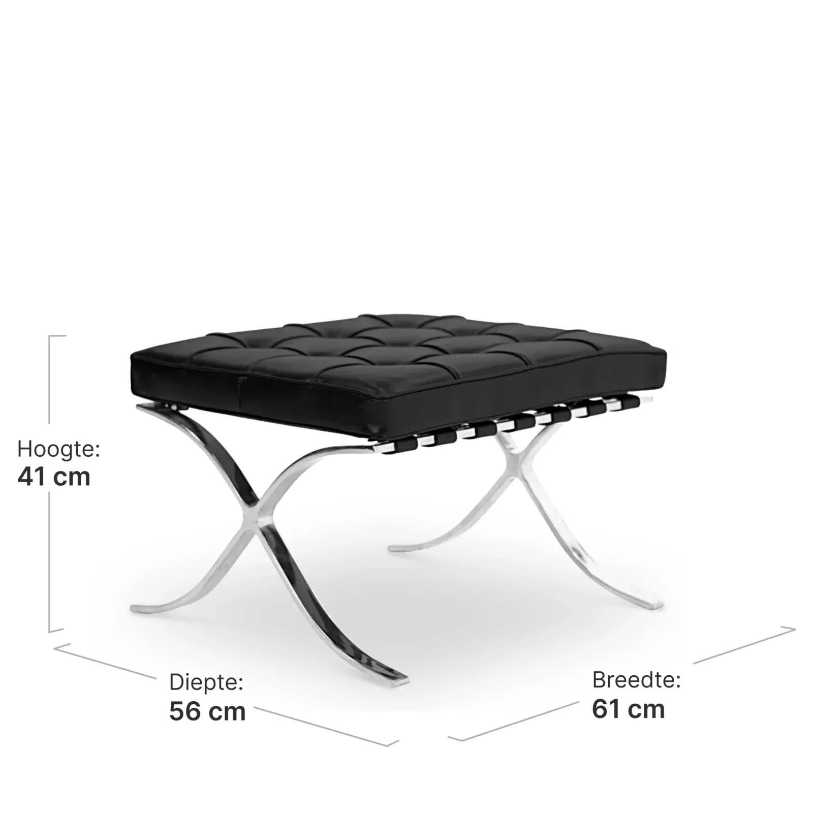 Paviljoen Chair Luxe Volleer Zwart