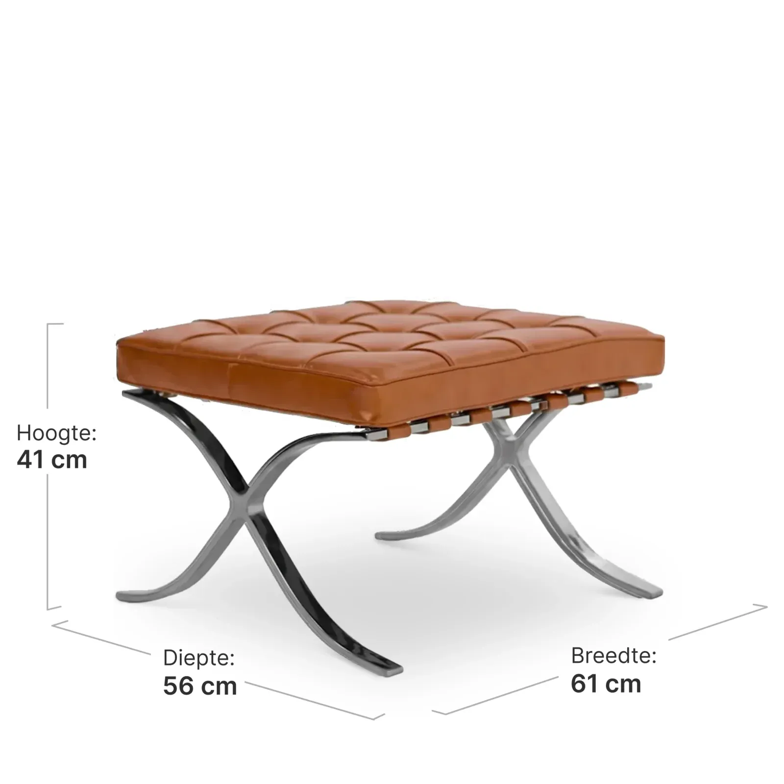 Paviljoen Chair Luxe Volleer Cognac/Bruin