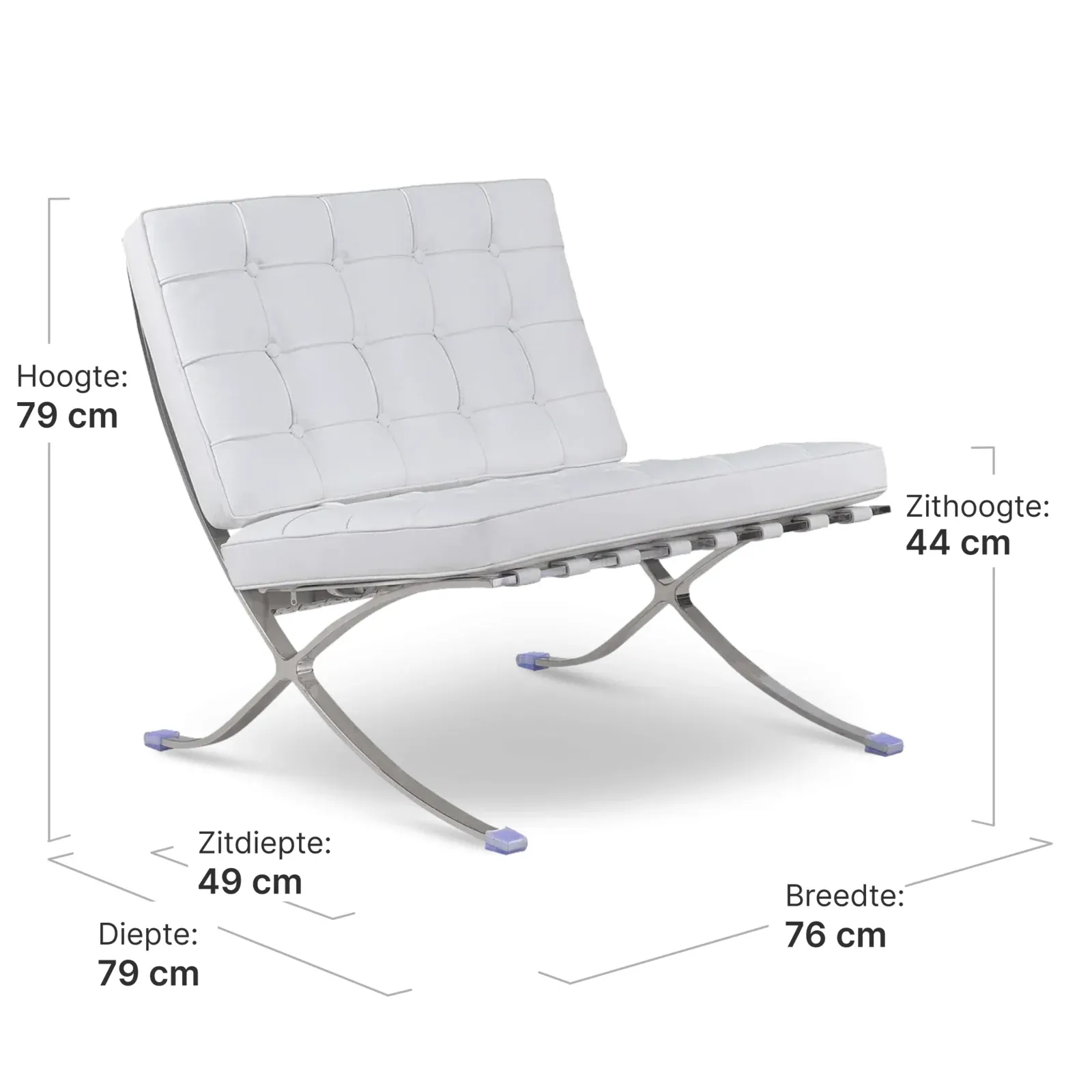 Paviljoen Chair Luxe Volleer Wit