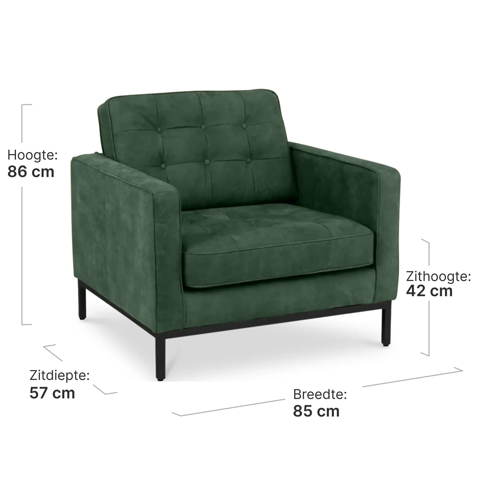 Italo Chair Forest Green Velvet