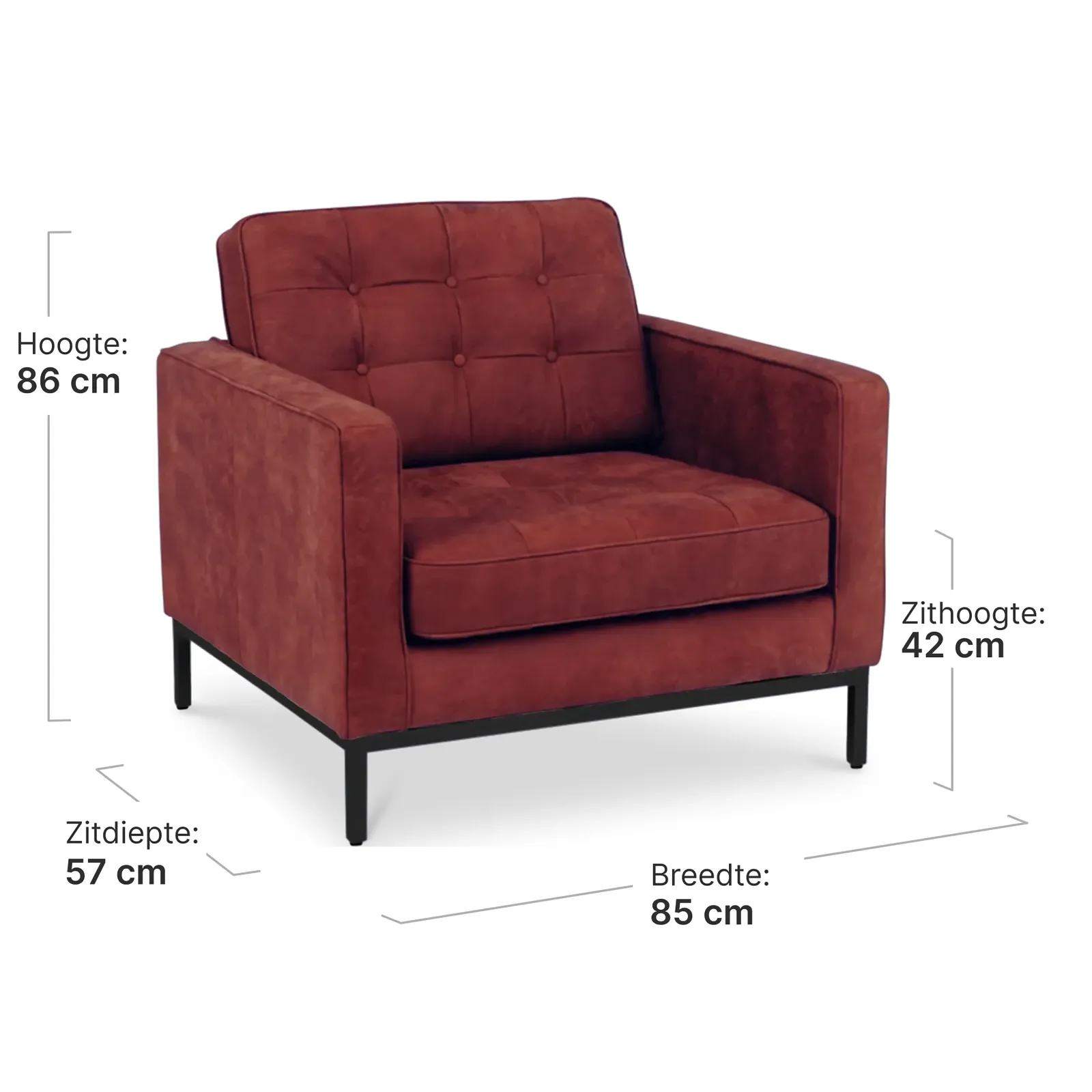 Italo Chair Bordeaux Red Velvet
