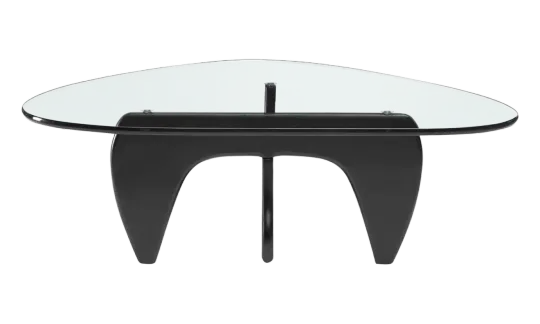 Japandi Salontafel Sabi | Glazen Blad | Zwart Onderstel Japandi Salontafel Sabi | Glazen Blad | Zwart Onderstel