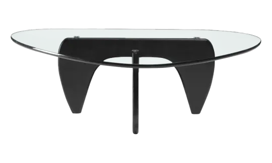 Japandi Salontafel Sabi | Glazen Blad | Zwart Onderstel Japandi Salontafel Sabi | Glazen Blad | Zwart Onderstel