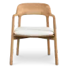 Kennedy Eetkamerstoel | Essen Hout | Wit Teddy / Boucle