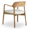 Kennedy Eetkamerstoel | Essen Hout | Wit Teddy / Boucle