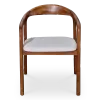 Artson Eetkamerstoel | Walnoot Hout | Wit Boucle