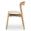 Bow Eetkamerstoel | Essen Hout | Offwhite PU Leer