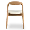 Bow Eetkamerstoel | Essen Hout | Offwhite PU Leer