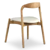 Bow Eetkamerstoel | Essen Hout | Offwhite PU Leer