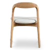Bow Eetkamerstoel | Essen Hout | Wit Boucle