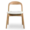 Bow Eetkamerstoel | Essen Hout | Wit Boucle