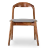 Bow Eetkamerstoel | Walnoot Hout | Grijs Boucle