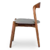 Bow Eetkamerstoel | Walnoot Hout | Grijs Boucle