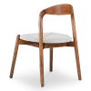 Bow Eetkamerstoel | Walnoot Hout | Wit Boucle