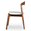 Bow Eetkamerstoel | Walnoot Hout | Offwhite PU Leer