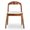 Bow Eetkamerstoel | Walnoot Hout | Offwhite PU Leer