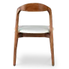 Bow Eetkamerstoel | Walnoot Hout | Offwhite PU Leer