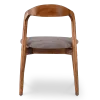 Bow Eetkamerstoel | Walnoot hout | Grijs Bruin Chenille