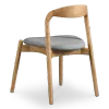 Bow Eetkamerstoel | Essen Hout | Grijs Boucle
