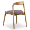 Bow Eetkamerstoel | Essen Hout | Grijs Bruin Chenille