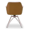 Draaibare Eetkamerstoel Nord | Taupe Sheepskin Cognac Leer  | Taupe Onderstel