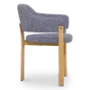 Japandi Eetkamerstoel Isamu | Blauw OTE | Eiken Onderstel