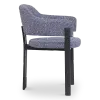 Japandi Eetkamerstoel Isamu | Blauw OTE | Zwart Onderstel