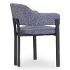 Japandi Eetkamerstoel Isamu | Blauw OTE | Zwart Onderstel